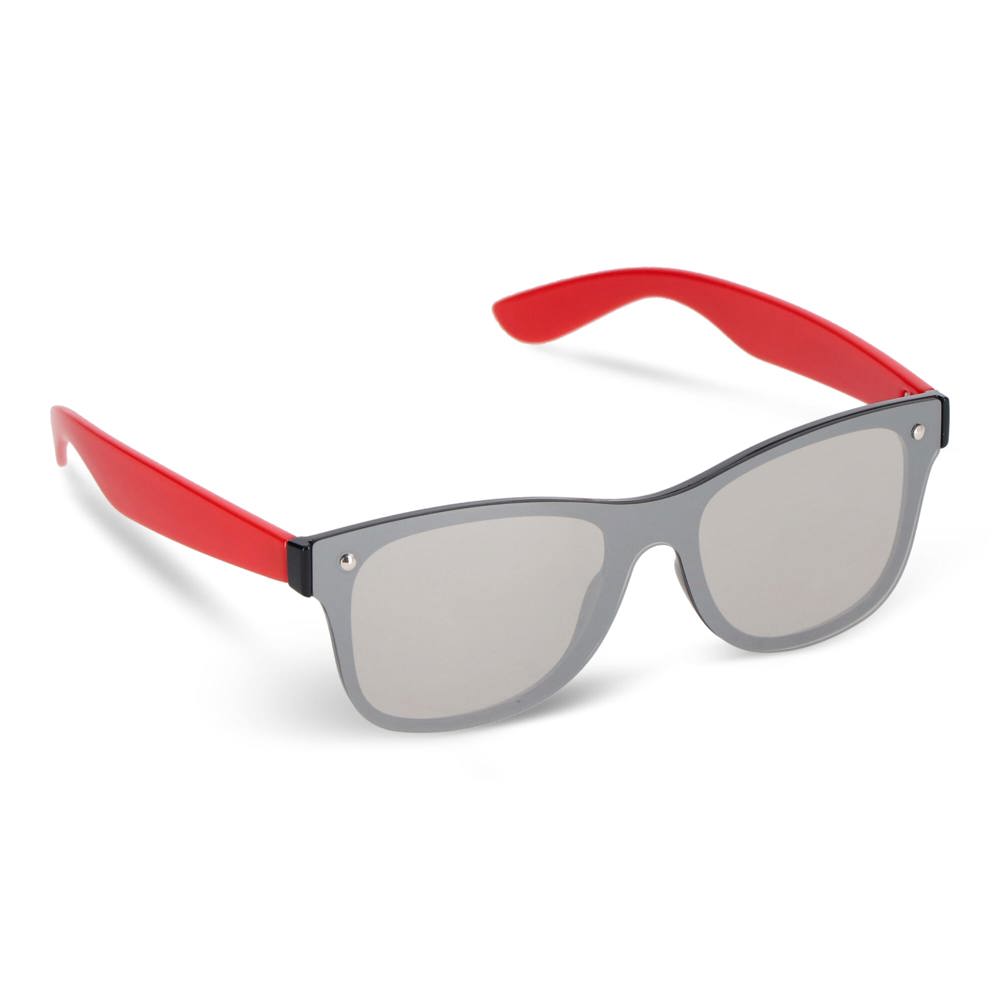 Justin R-PC zonnebril met spiegel uni-lens UV400 - Rood