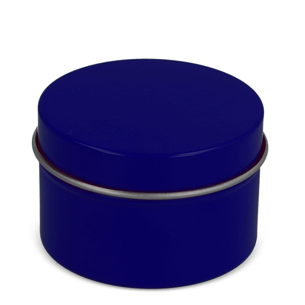 Dhyana plantaardige geurkaars in gerecycled blik - Blauw